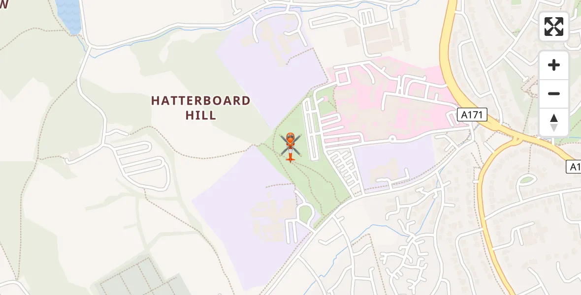 Flight path map showing Coastguard Helicopter route from Newby to Newby