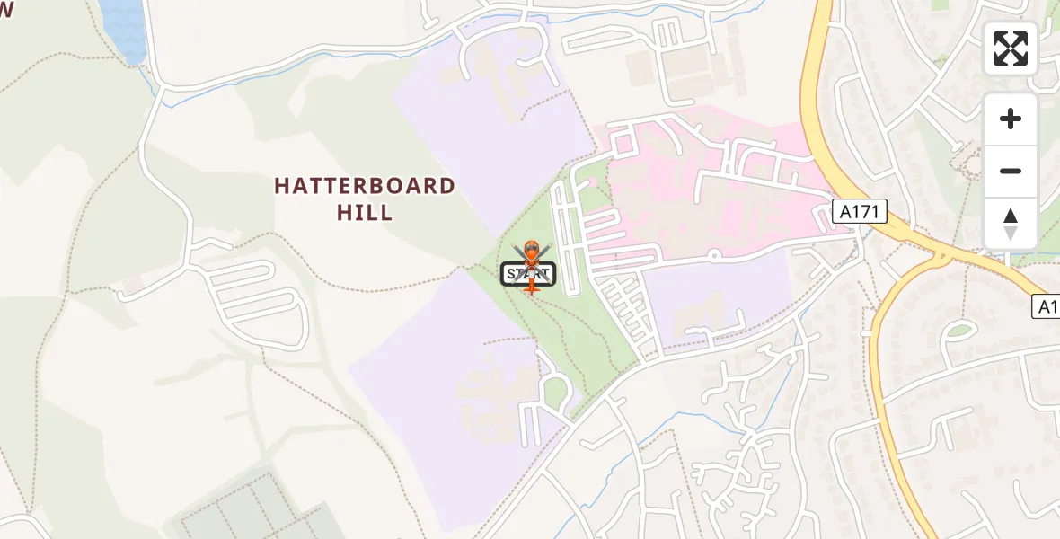 Flight path map showing Coastguard Helicopter route from Newby to Scarborough