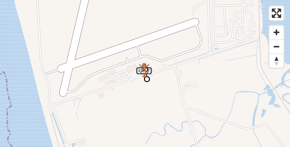 Flight path map showing Coastguard Helicopter route from Caernarfon Airport to Caernarfon Airport