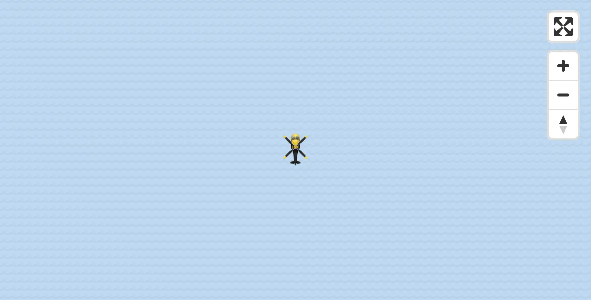 Flight path map showing Police Helicopter route from North Sea to North Sea