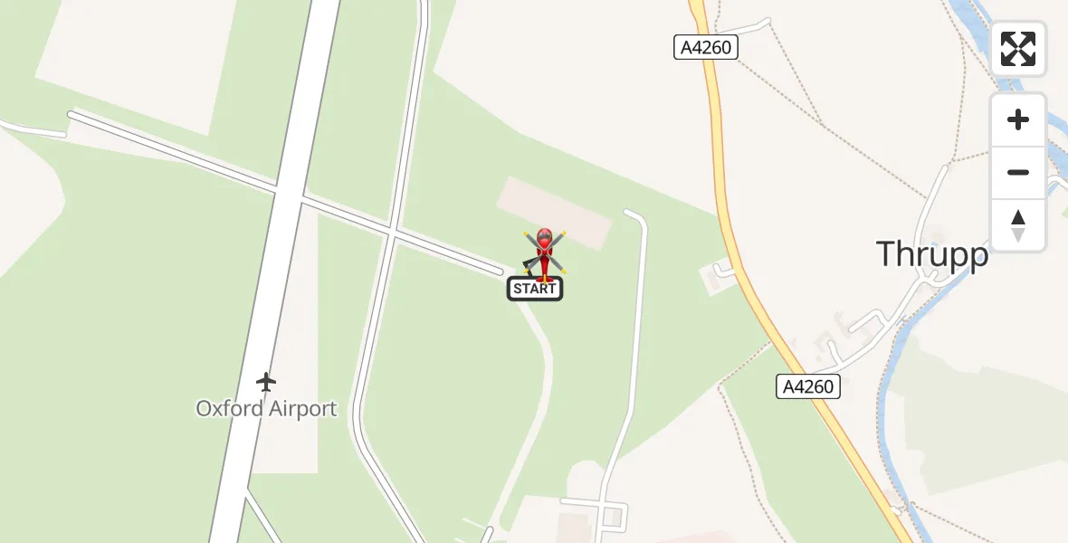 Routekaart van de vlucht: Air Ambulance Helicopter to London Oxford Airport
