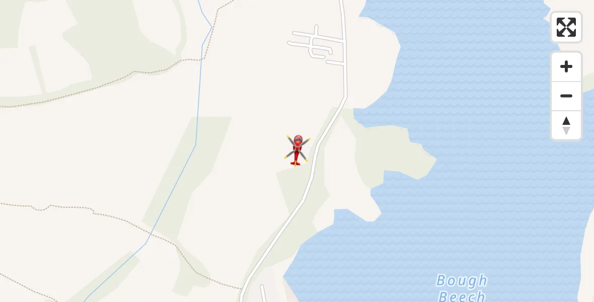 Flight path map showing Air Ambulance Helicopter route from Sevenoaks to Sevenoaks