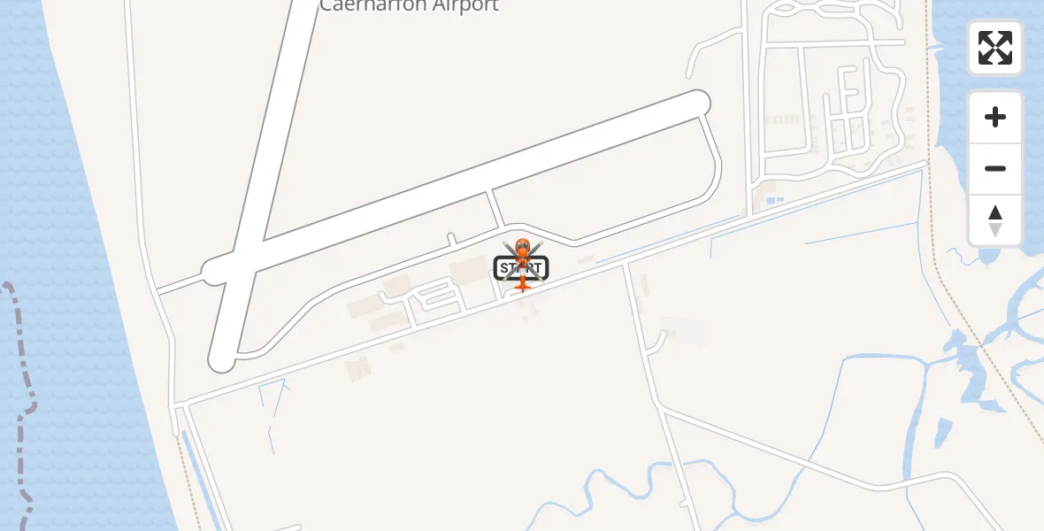 Routekaart van de vlucht: Coastguard Helicopter to Caernarfon Airport