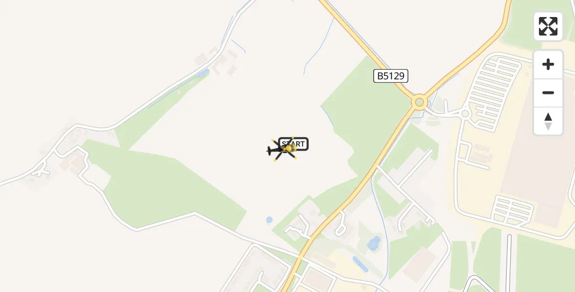 Flight path map showing Police Helicopter route from Broughton and Bretton to Sandycroft