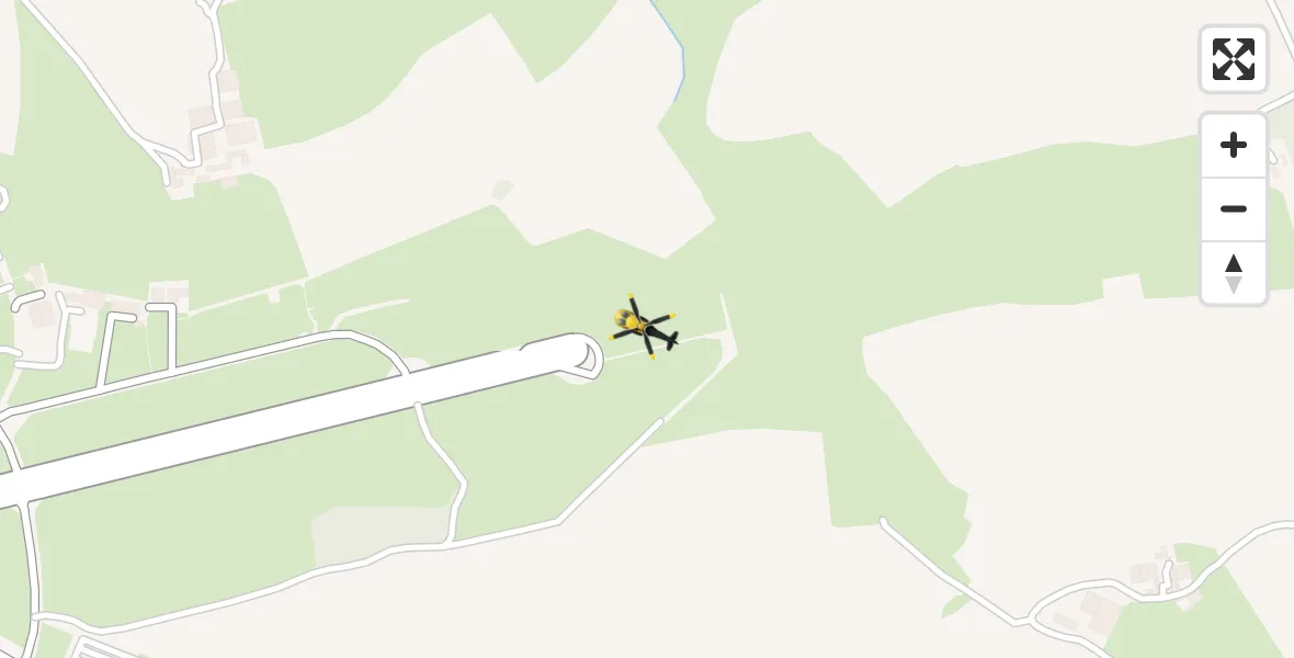 Flight path map showing Police Helicopter route from Exeter International Airport to Exeter International Airport