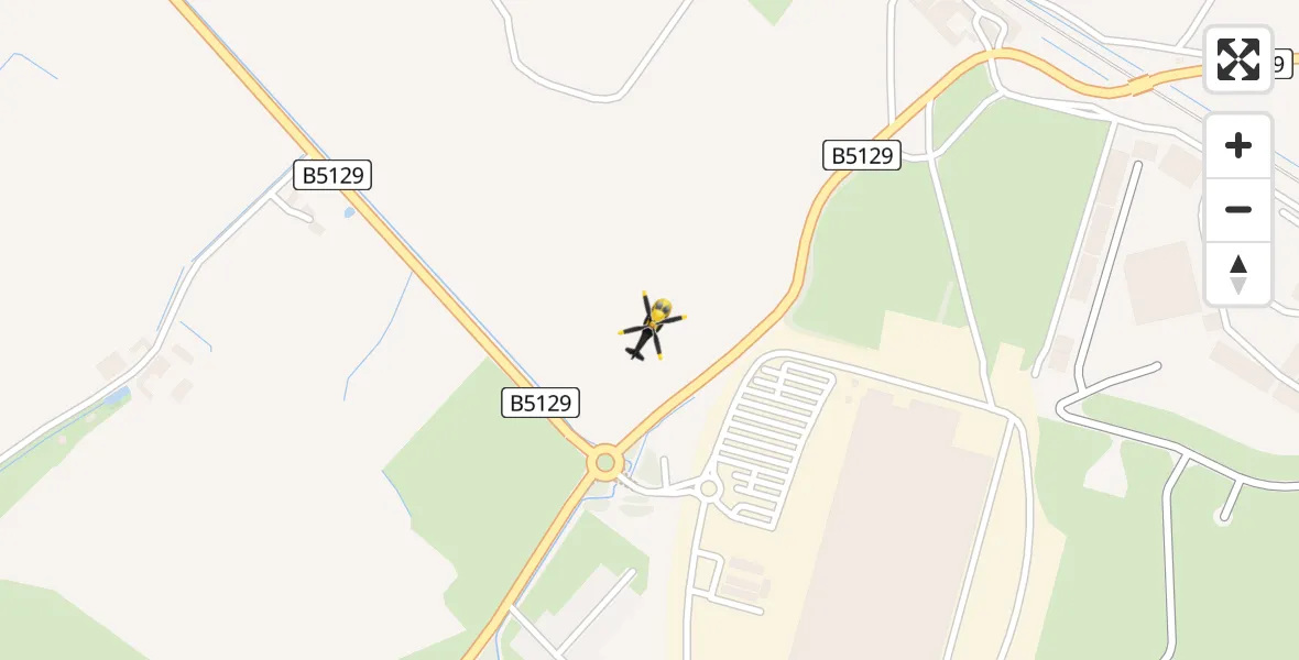 Flight path map showing Police Helicopter route from Hawarden Airport to Hawarden Airport