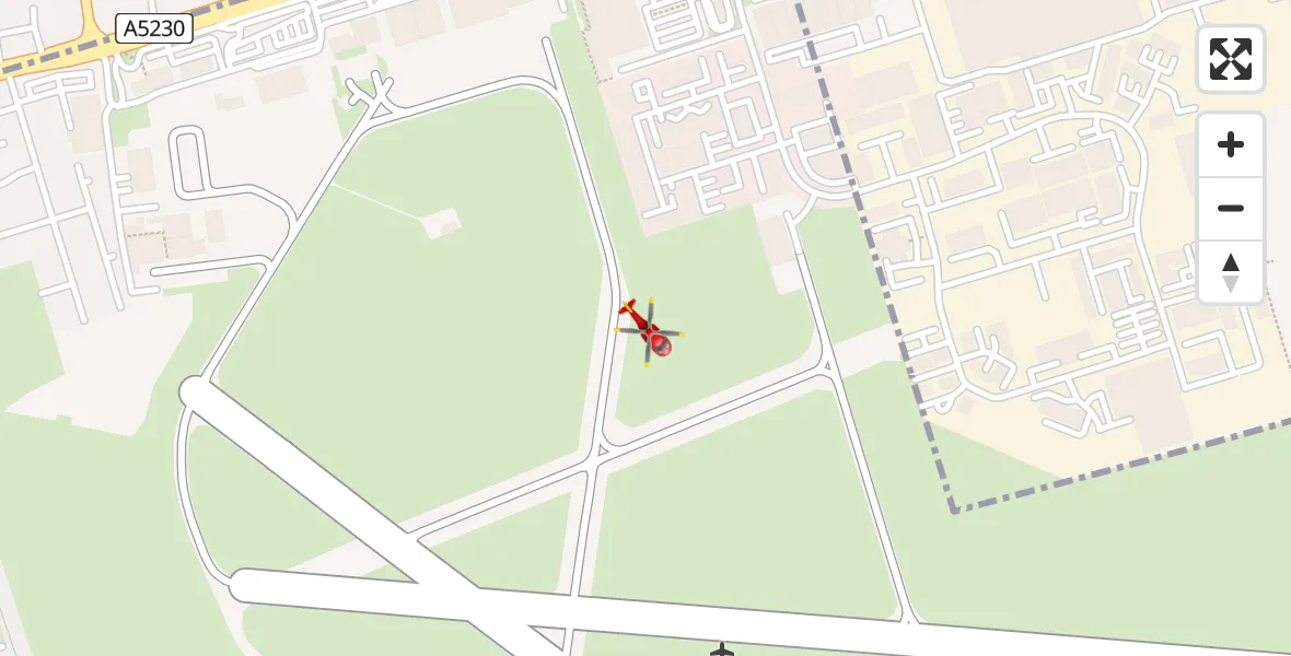 Flight path map showing Air Ambulance Helicopter route from Blackpool Airport to Blackpool Airport