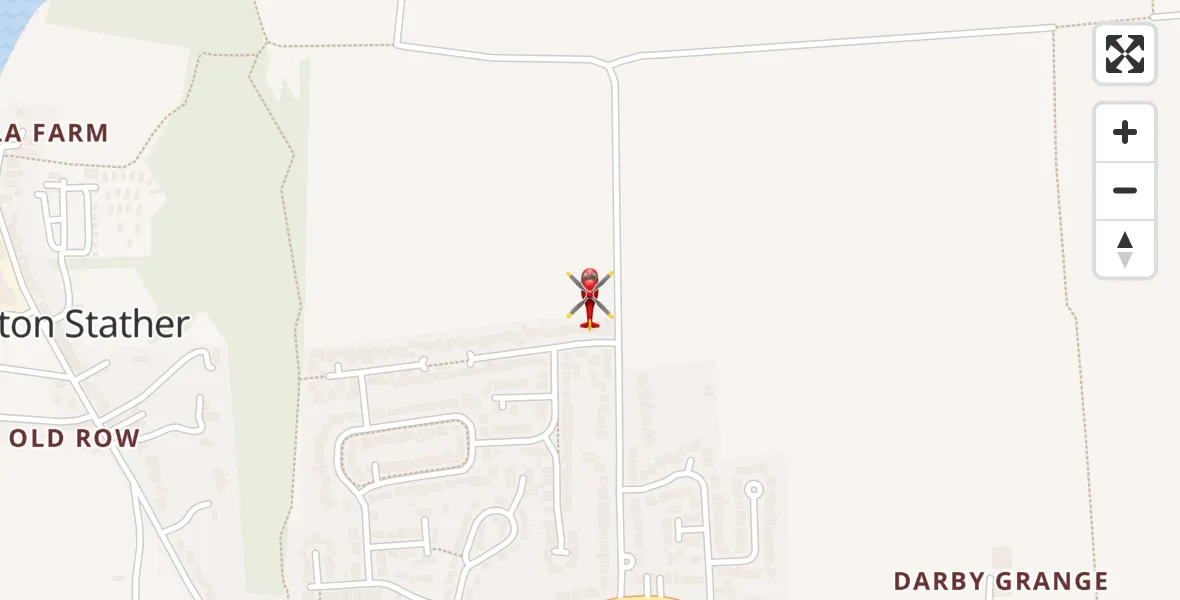 Flight path map showing Air Ambulance Helicopter route from Burton Stather to Burton Stather