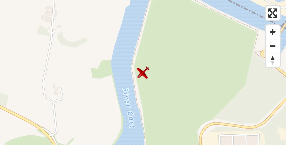 Flight path map showing Air Ambulance Aircraft route from Renfrew to Renfrew