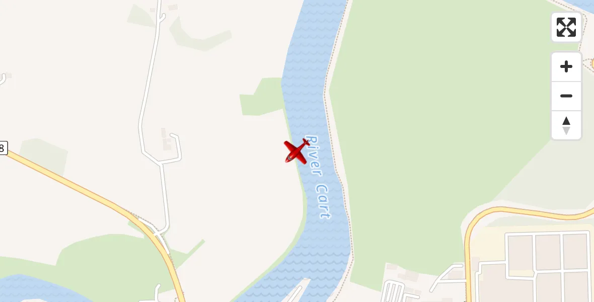 Flight path map showing Air Ambulance Aircraft route from Renfrew to Renfrew