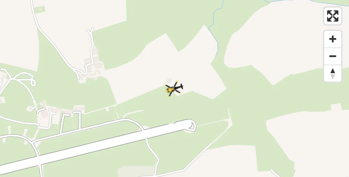 Flight path map showing Police Helicopter route from Exeter International Airport to Exeter International Airport