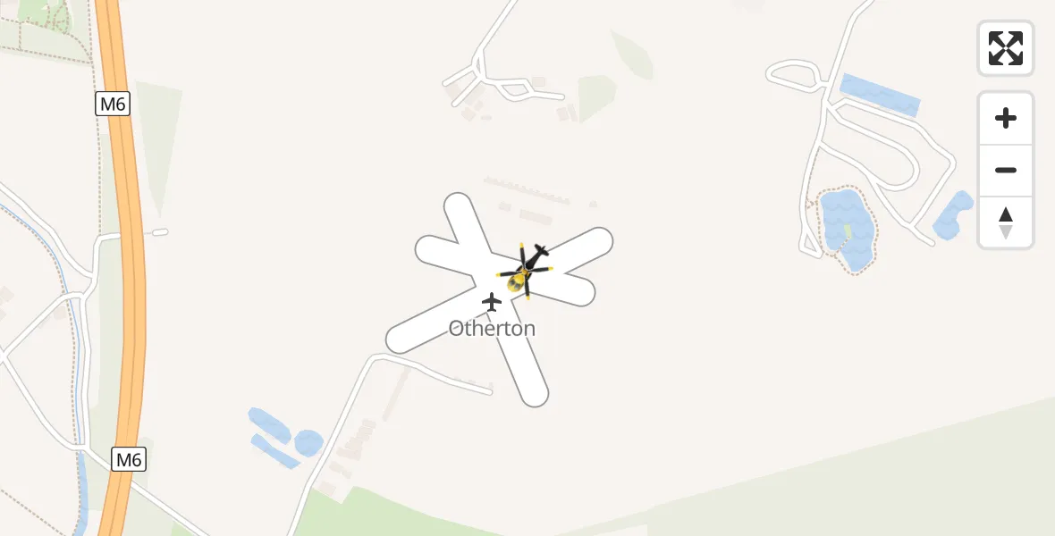 Routekaart van de vlucht: Police Helicopter to Otherton Airfield