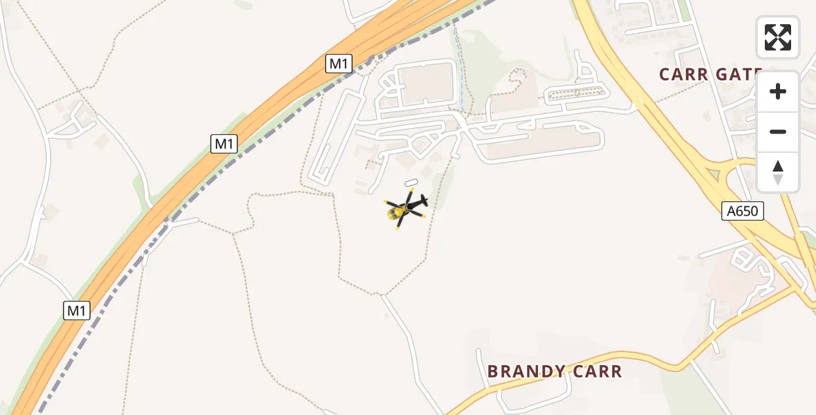 Flight route Police Helicopter East Ardsley - East Ardsley, 04 April 2026, 03:48
