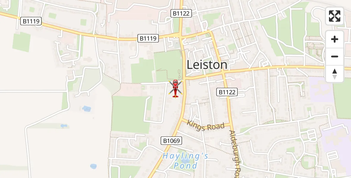 Flight route Air Ambulance Helicopter Leiston - Leiston, 04 April 2026, 07:48