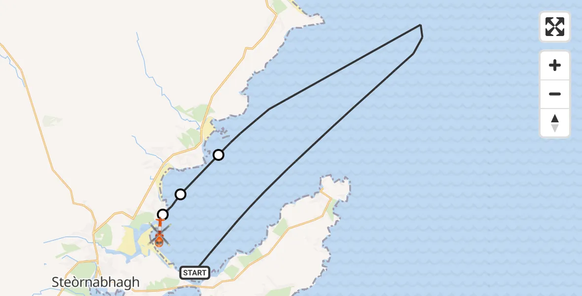 Flight route Coastguard Helicopter Inner Seas - Àird Thunga, 04 April 2026, 09:32