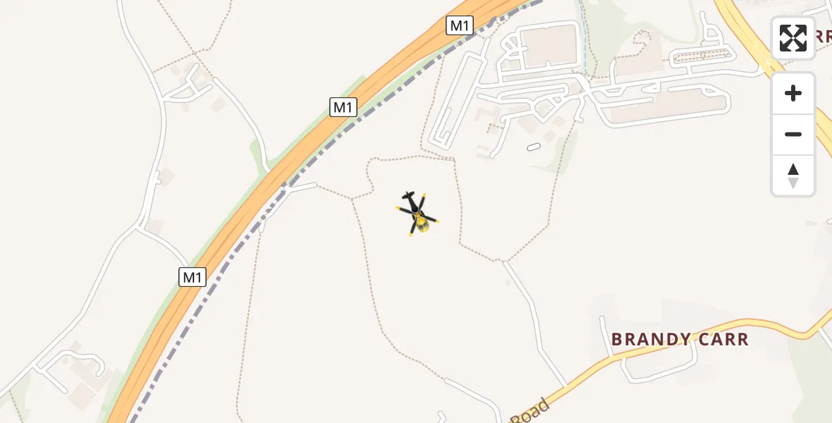 Flight route Police Helicopter East Ardsley - East Ardsley, 04 April 2026, 11:03