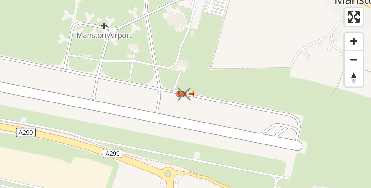 Flight route Coastguard Helicopter Manston Airport - Manston Airport, 04 April 2026, 11:16