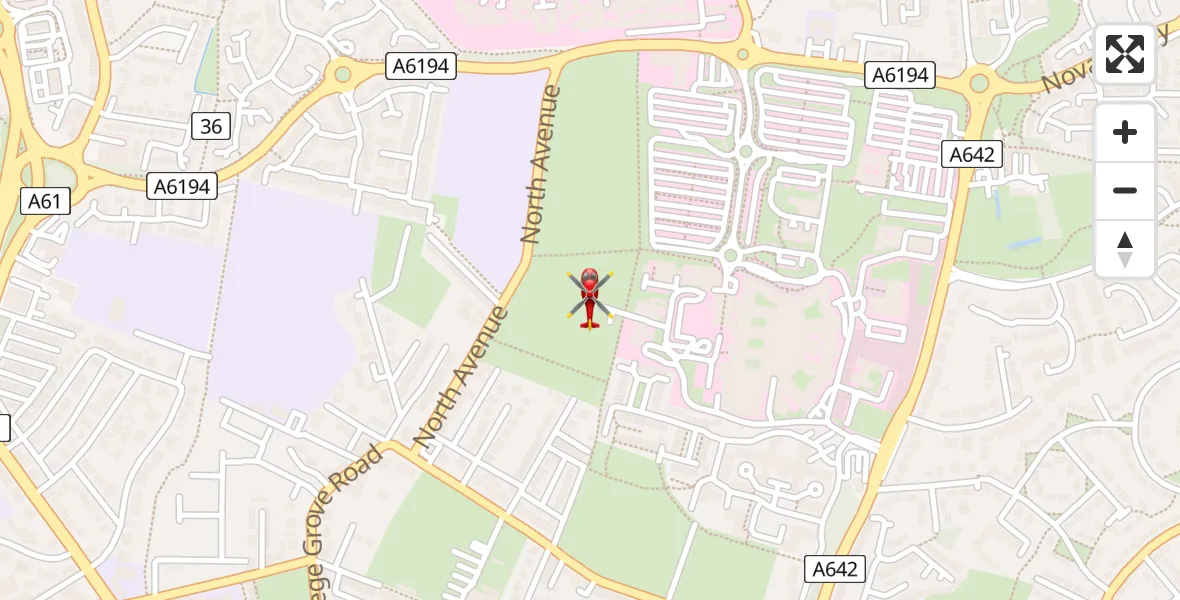 Flight route Air Ambulance Helicopter Newton Hill - Newton Hill, 04 April 2026, 11:47