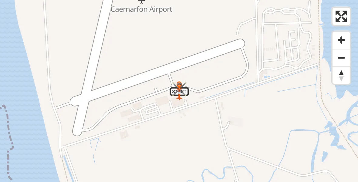 Routekaart van de vlucht: Coastguard Helicopter to Caernarfon Airport