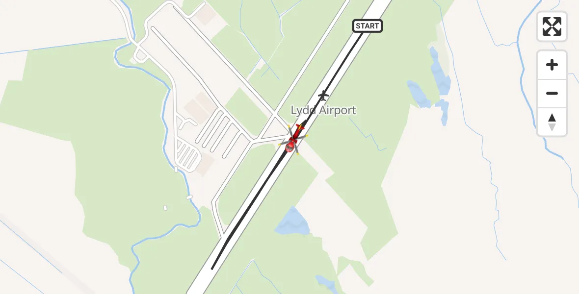 Flight route Air Ambulance Helicopter Lydd London Ashford Airport - Lydd London Ashford Airport, 04 April 2026, 13:02