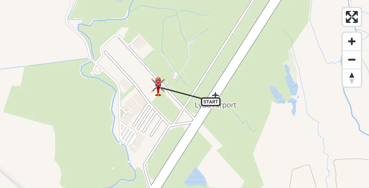 Flight route Air Ambulance Helicopter Lydd London Ashford Airport - Lydd London Ashford Airport, 04 April 2026, 13:32