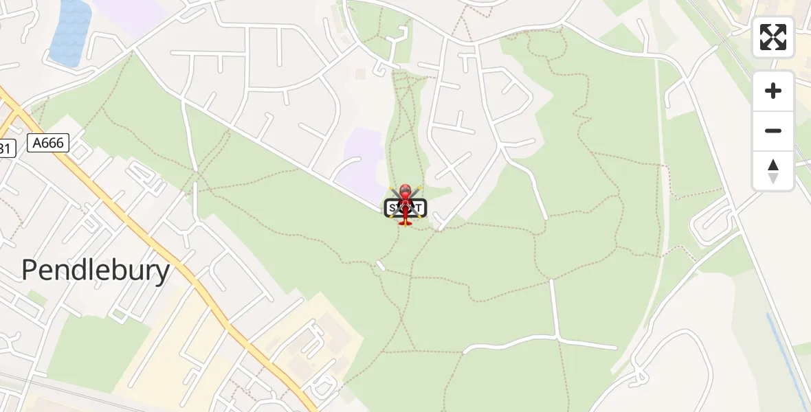 Flight route Air Ambulance Helicopter Pendlebury - Pendlebury, 04 April 2026, 13:40