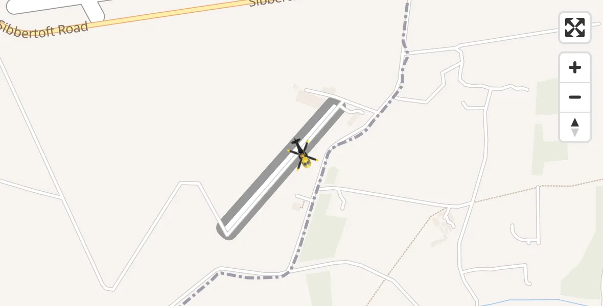 Flight route Police Helicopter Sulby Airstrip - Sulby Airstrip, 04 April 2026, 14:04