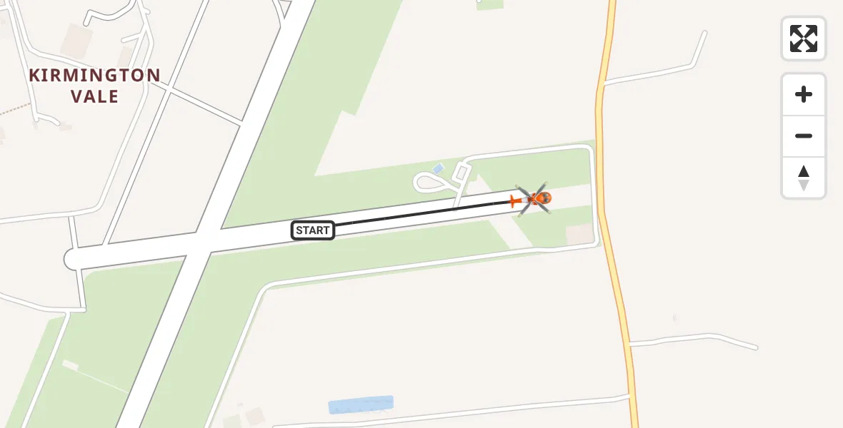 Flight path map showing Coastguard Helicopter route from Humberside Airport to Humberside Airport