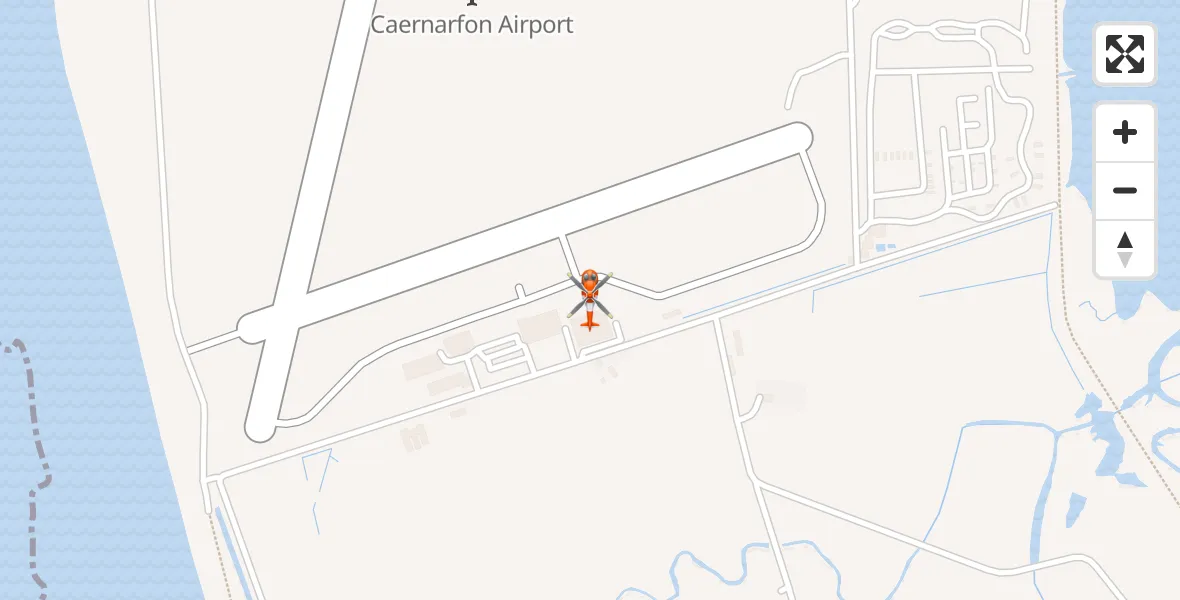 Flight route Coastguard Helicopter Caernarfon Airport - Caernarfon Airport, 04 April 2026, 15:16