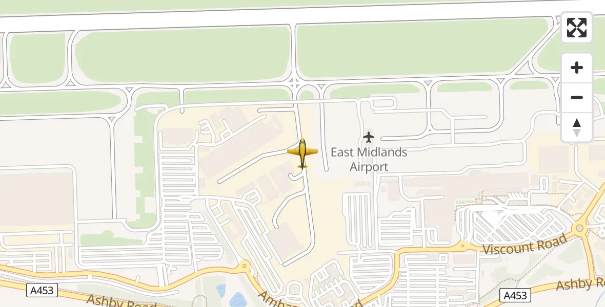 Flight route Police Aircraft East Midlands Airport - East Midlands Airport, 04 April 2026, 15:18