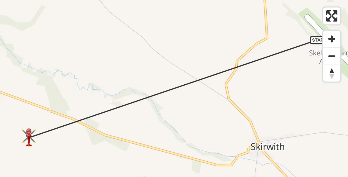 Routekaart van de vlucht: Air Ambulance Helicopter to Skirwith