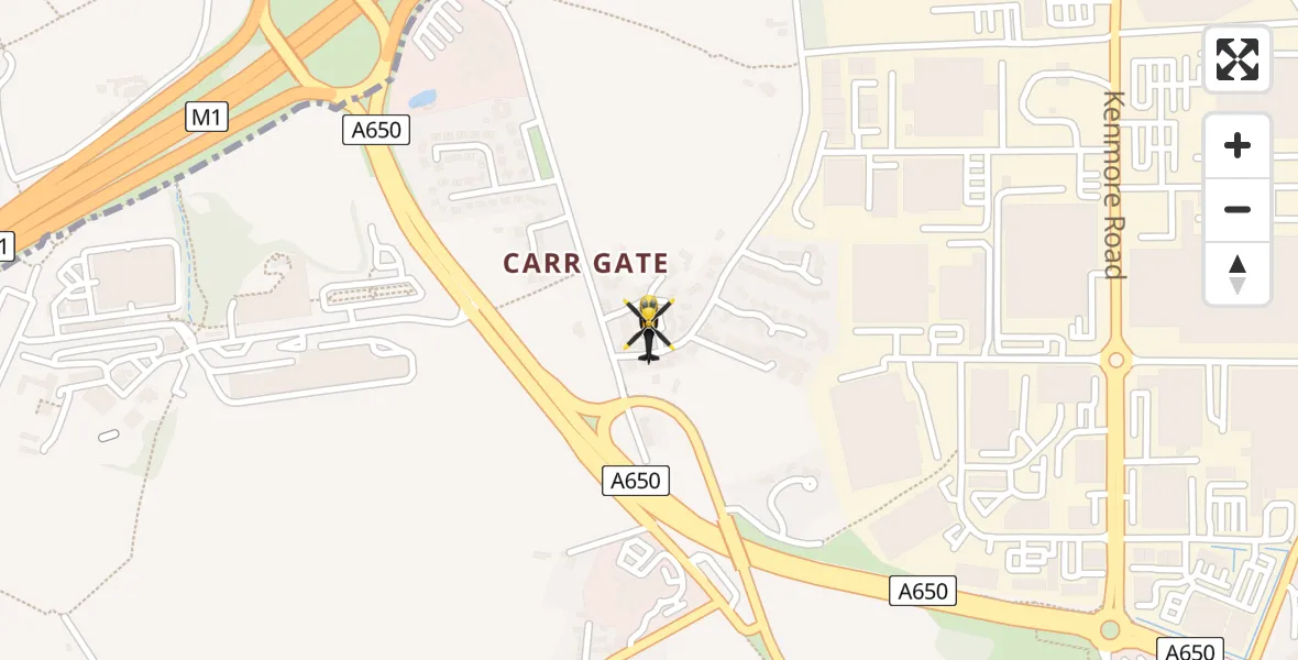 Flight route Police Helicopter Carr Gate - Carr Gate, 04 April 2026, 17:31
