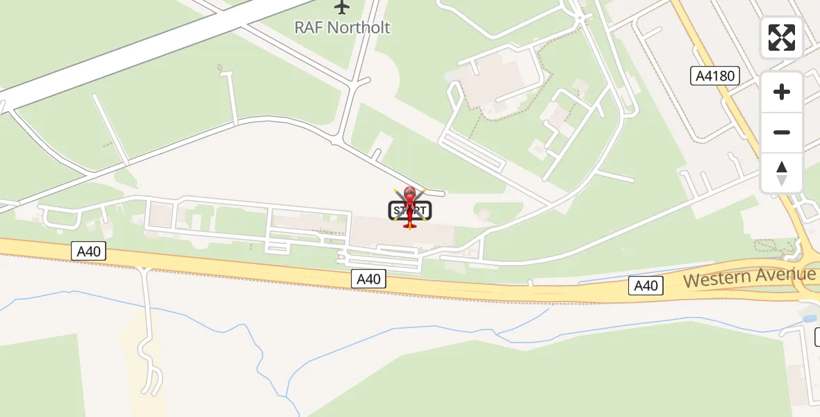 Flight route Air Ambulance Helicopter RAF Northolt - RAF Northolt, 04 April 2026, 18:56