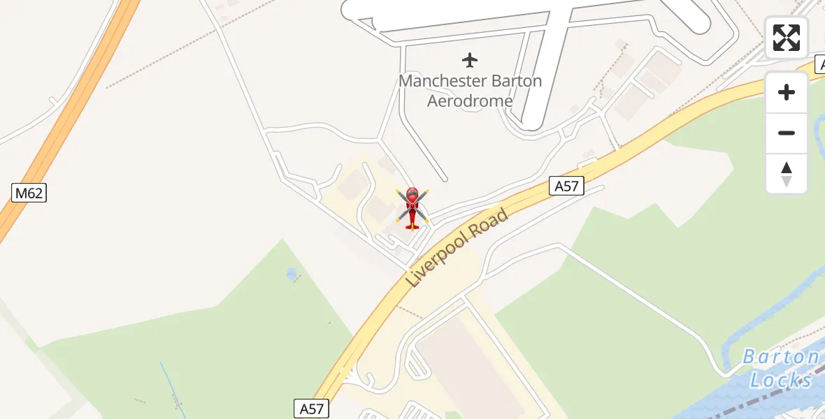 Flight route Air Ambulance Helicopter Manchester Barton Aerodrome - Manchester Barton Aerodrome, 04 April 2026, 20:52