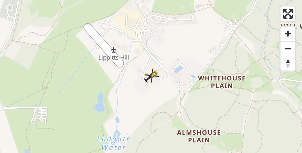 Flight route Police Helicopter Metropolitan Police Air Support Unit Lippitts Hill - Metropolitan Police Air Support Unit Lippitts Hill, 04 April 2026, 21:03