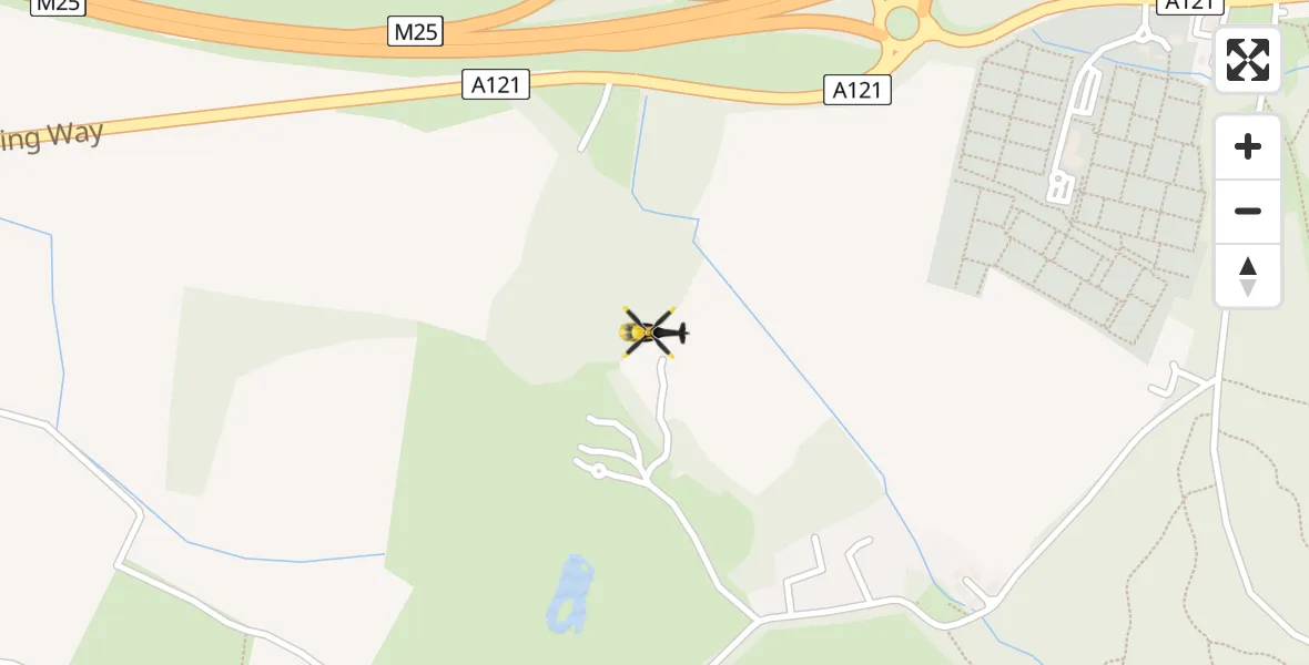 Routekaart van de vlucht: Police Helicopter to Epping Forest