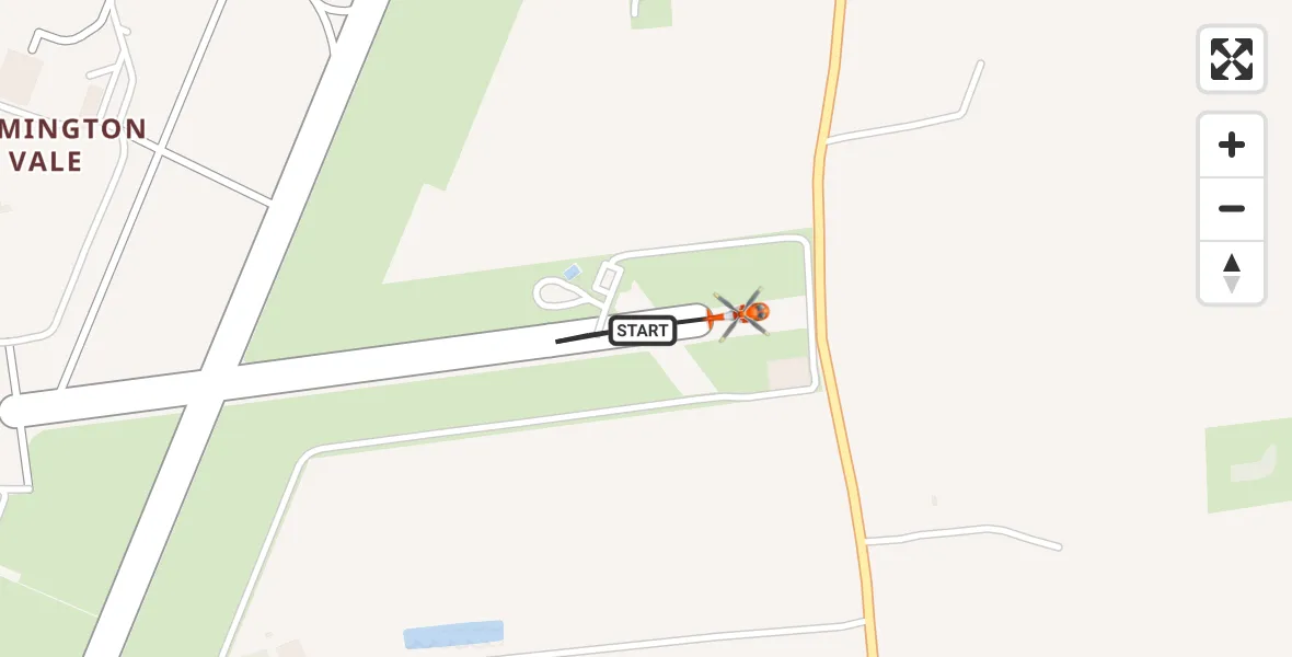 Flight path map showing Coastguard Helicopter route from Humberside Airport to Humberside Airport