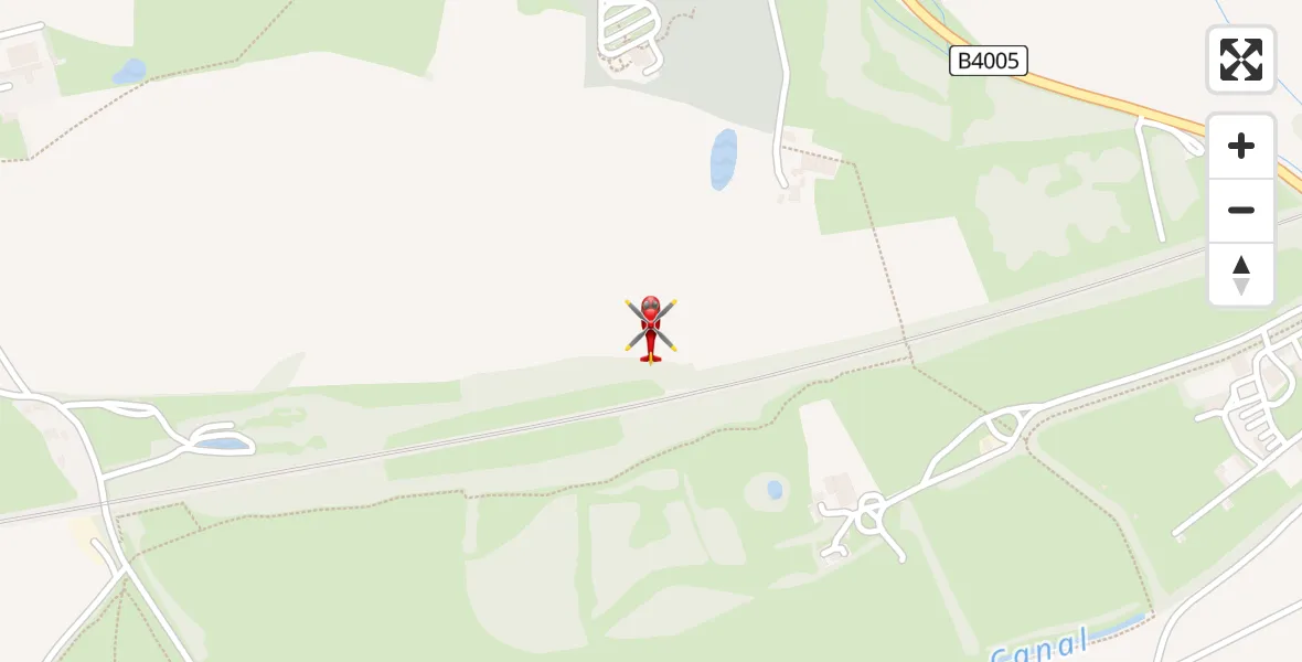 Flight path map showing Air Ambulance Helicopter route from Lydiard Tregoze to Lydiard Tregoze