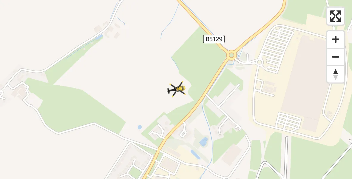 Flight path map showing Police Helicopter route from Hawarden Airport to Hawarden Airport