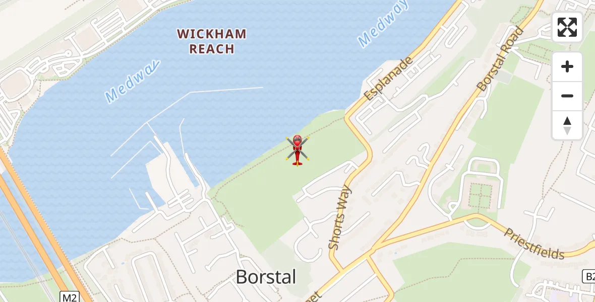 Flight path map showing Air Ambulance Helicopter route from Rochester to Rochester