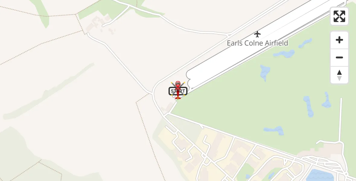 Flight route Air Ambulance Helicopter Earls Colne Airfield - Earls Colne Airfield, 06 April 2026, 07:28