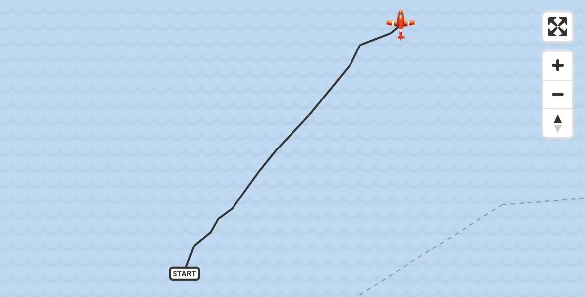 Flight path map showing Coastguard Drone route from English Channel to English Channel