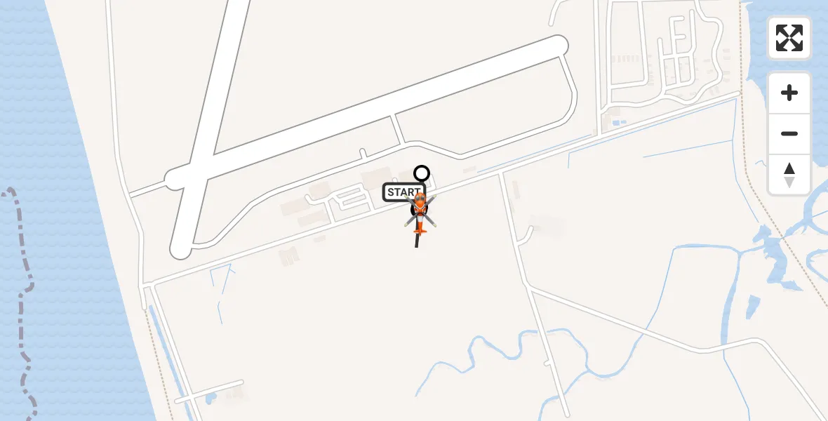 Flight path map showing Coastguard Helicopter route from Caernarfon Airport to Llanfaglan