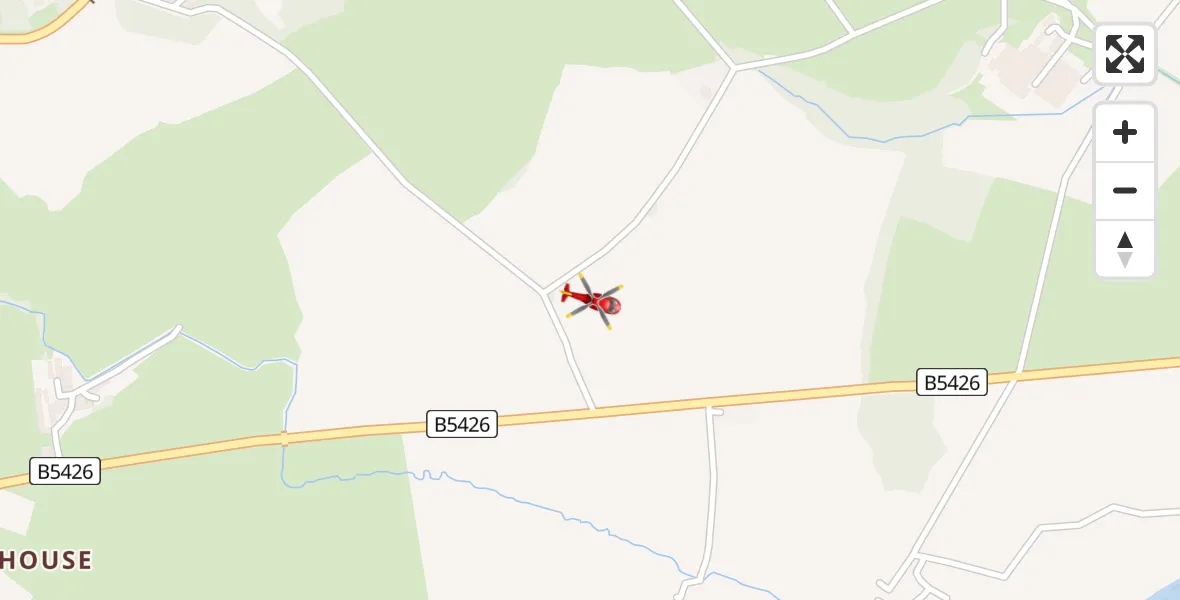 Flight path map showing Air Ambulance Helicopter route from Sesswick to Sesswick