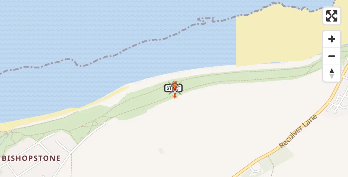 Flight path map showing Coastguard Helicopter route from Hillborough to Hillborough