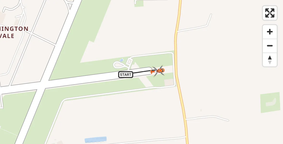 Flight path map showing Coastguard Helicopter route from Humberside Airport to Humberside Airport