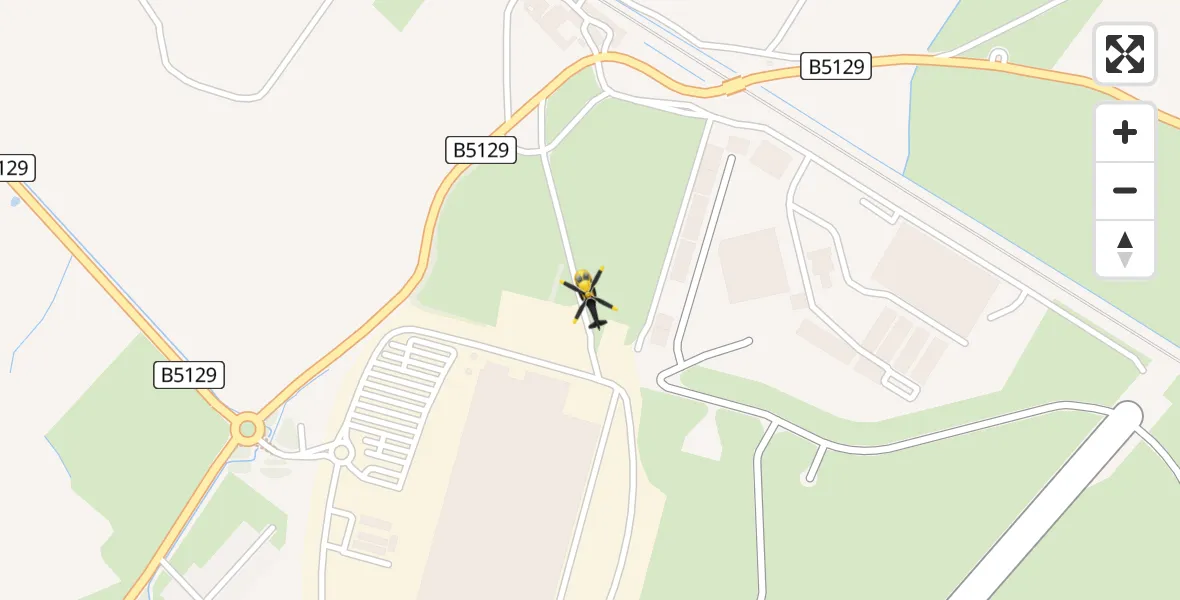 Flight path map showing Police Helicopter route from Hawarden Airport to Hawarden Airport