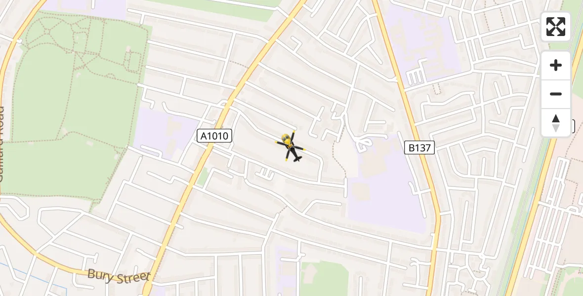 Flight route Police Helicopter Ponders End - Ponders End, 07 April 2026, 02:27