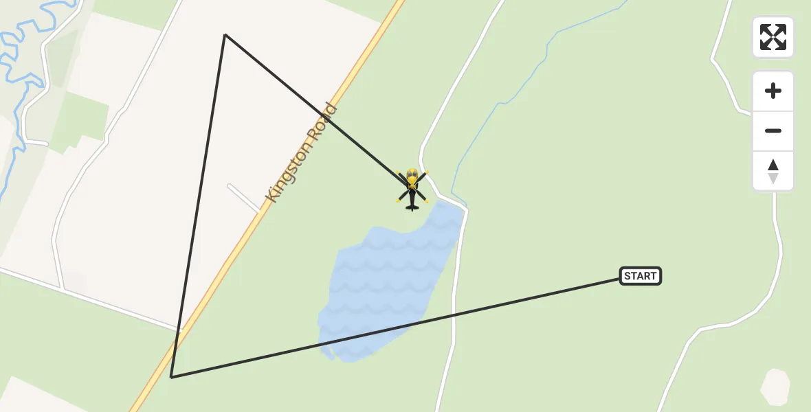 Flight path map showing Police Helicopter route from Neilston to Neilston