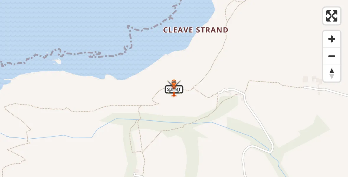 Flight path map showing Coastguard Helicopter route from Crackington Haven to Crackington Haven